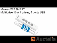 Meross 16 amp 4-outlet, 4-poorts usb stekkerdoos mss425f - afbeelding 1 van  1