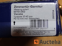 Messing binnendeurklink hoppe m151/302 verona - afbeelding 2 van  2