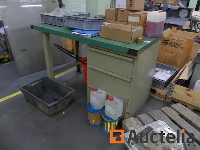 Metaal bureautafels en kast 2 lades - afbeelding 1 van  12