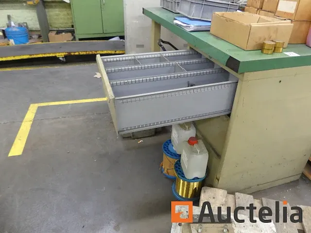 Metaal bureautafels en kast 2 lades - afbeelding 5 van  12