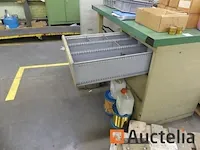 Metaal bureautafels en kast 2 lades - afbeelding 5 van  12