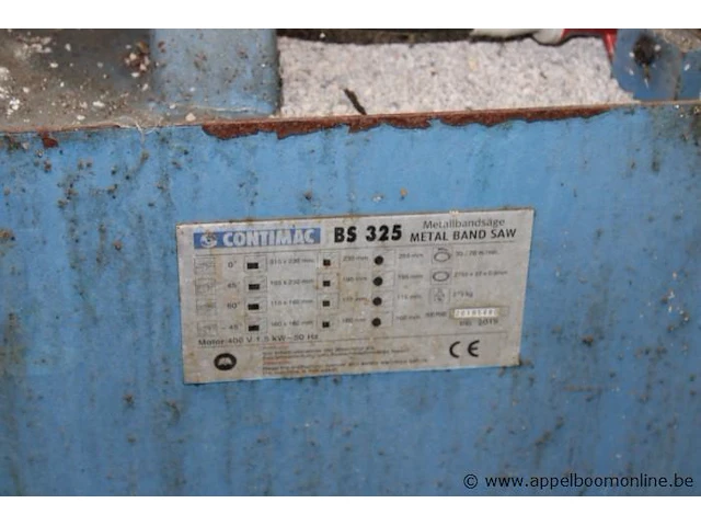 Metaalbandzaagmachine contimac bs 235, bj 2019, vv afvoer, werking niet gekend - afbeelding 2 van  5
