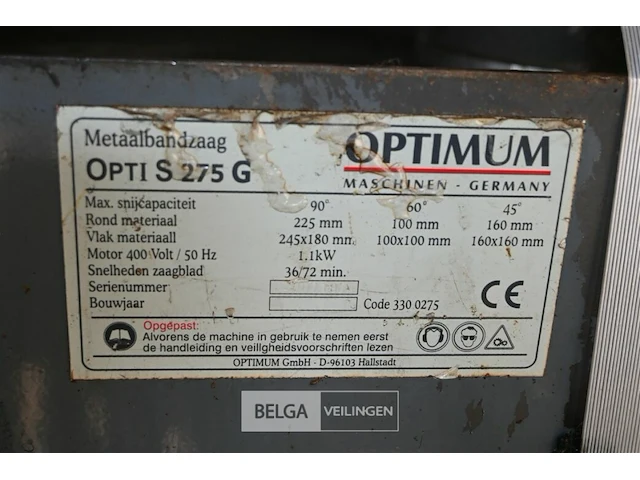Metaalbandzaagmachine optimum - afbeelding 6 van  6