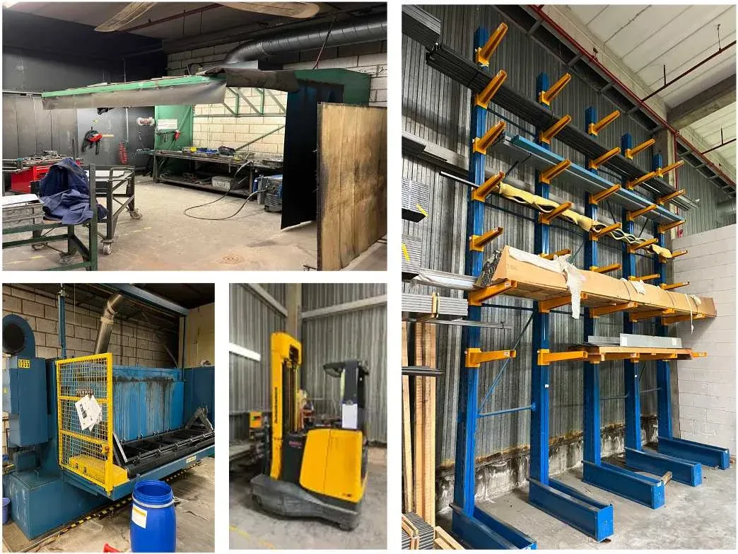 Metaalbewerkingsmachines, magazijninrichting & poederlakinstallatie - geraardsbergen - 12/04/2024