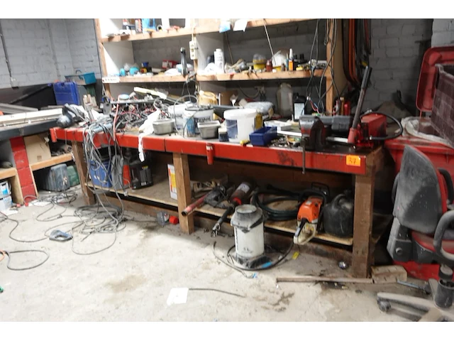 Metaal/hout werkbank - afbeelding 2 van  2