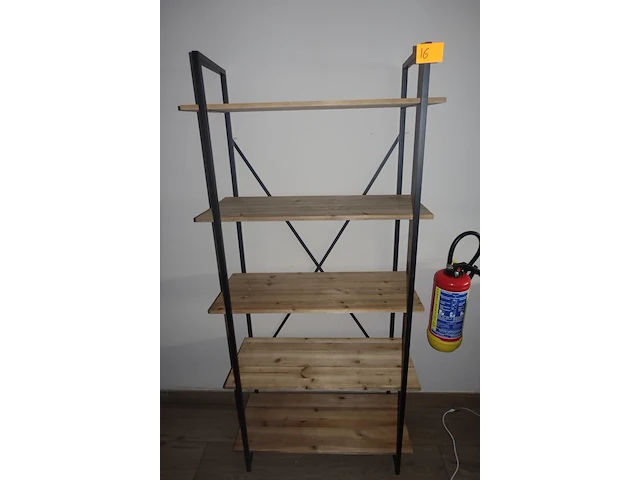Metaal/houten wandrek - afbeelding 1 van  1