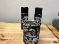 Metaallak - hammerite metaallak hoogglans zwart (3x) - afbeelding 1 van  3