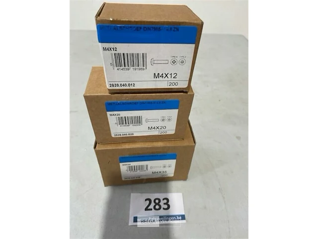 Metaalschroef m4x12 - m4x20 - m4x35 3x200 stuks - afbeelding 3 van  3
