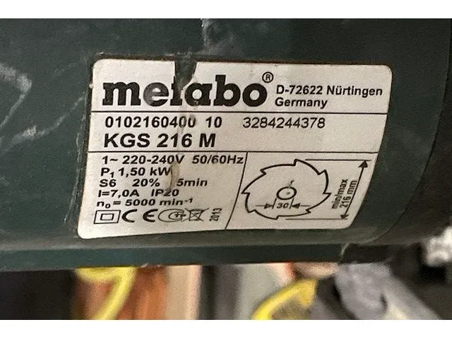 Metabo afkortzaag - afbeelding 3 van  4