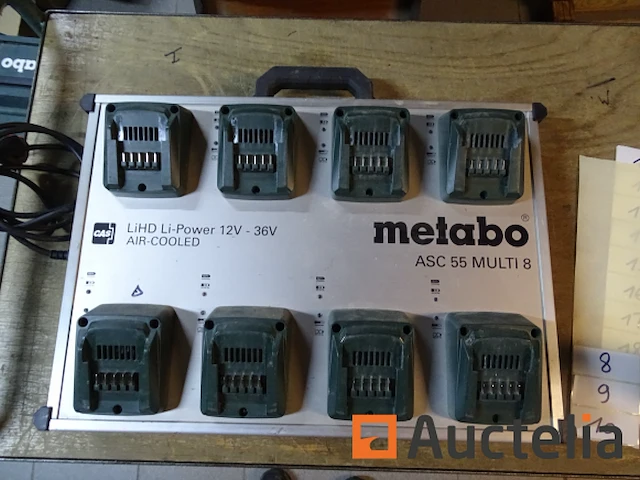 Metabo asc 55 multi 8 8-poorts wandlader - nieuwe winkelwaarde +/- 750 € - afbeelding 2 van  6