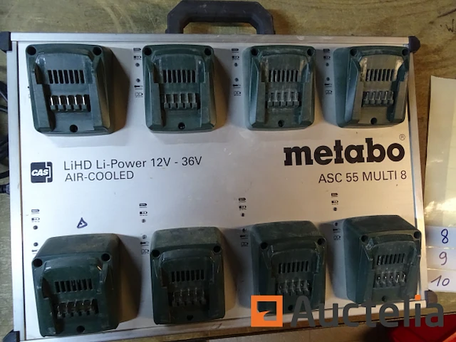 Metabo asc 55 multi 8 8-poorts wandlader - nieuwe winkelwaarde +/- 750 € - afbeelding 5 van  6