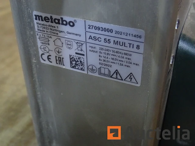 Metabo asc 55 multi 8 8-poorts wandlader - nieuwe winkelwaarde +/- 750 € - afbeelding 6 van  6