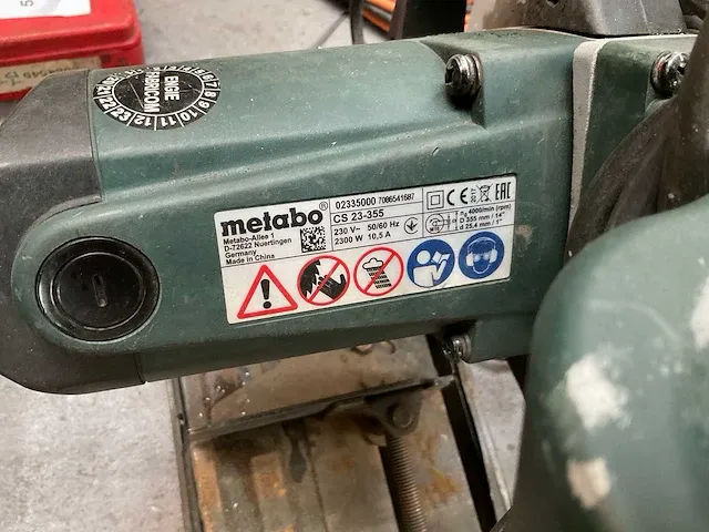 Metabo cs 23-355 afkortcirkelzaagmachine - afbeelding 3 van  3