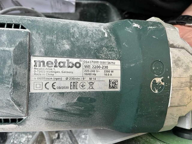 Metabo haakse slijpmachine - afbeelding 4 van  5