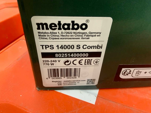 Metabo tps 14000 s combi dompelpomp - afbeelding 5 van  5