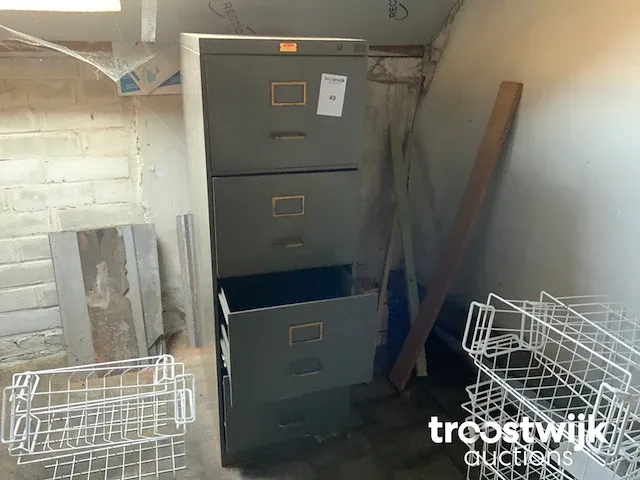 Metalen archief kast - afbeelding 1 van  2