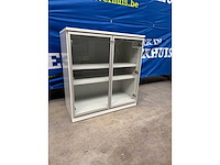 Metalen archiefkast met glazen deuren (4x) - afbeelding 1 van  4