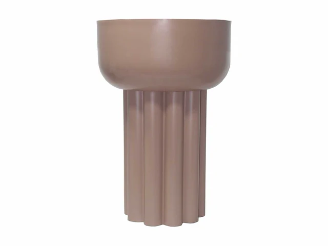 Metalen bijzettafel - beige (x2) - afbeelding 2 van  2