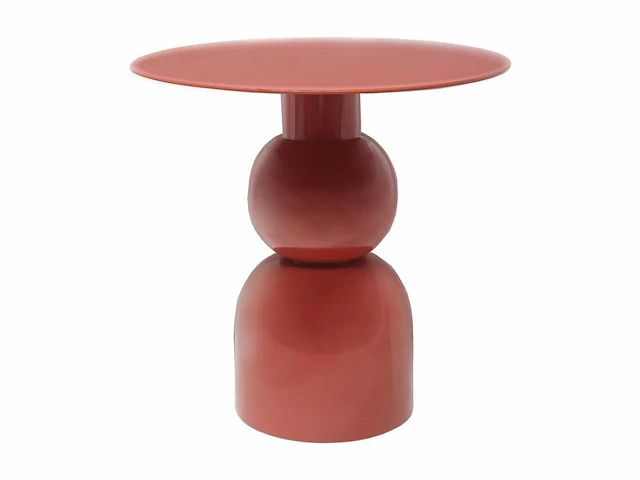 Metalen bijzettafel - terracotta - afbeelding 2 van  2