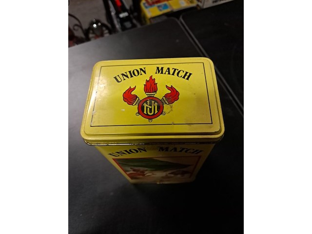 Metalen blikken doos lucifers - afbeelding 1 van  5