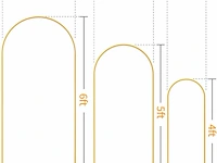 Metalen boog-achtergrondstandaard (3 stuks) - afbeelding 2 van  3