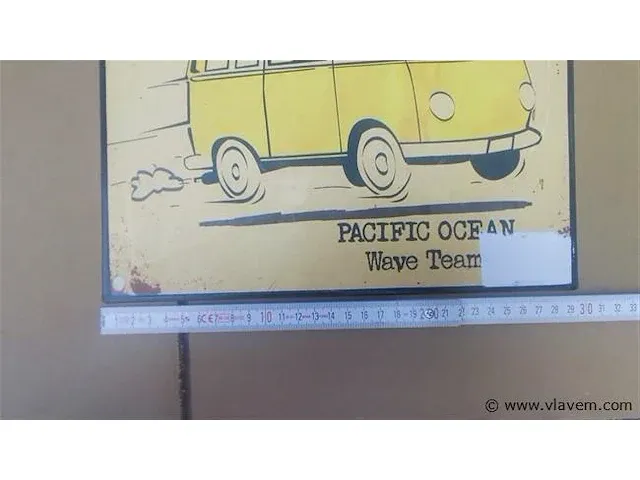 Metalen bord pacific ocean - afbeelding 2 van  3