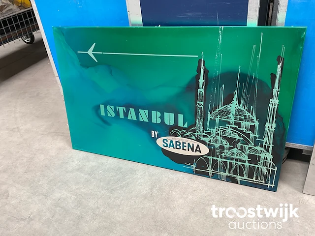Metalen bord "sabena" istanbul - afbeelding 2 van  3