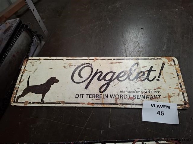 Metalen bord - afbeelding 1 van  1