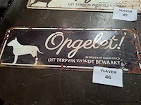 Metalen bord - afbeelding 1 van  1
