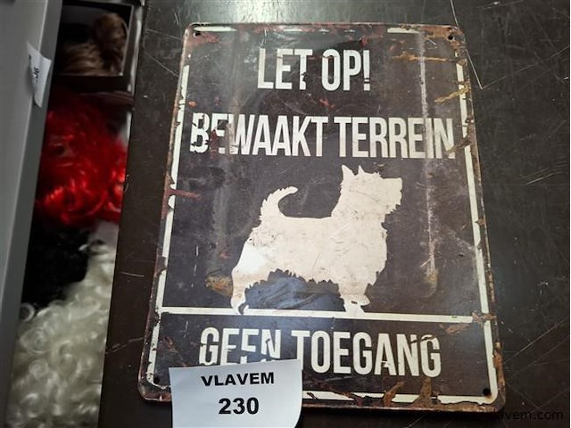 Metalen bord - afbeelding 1 van  1