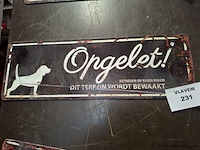 Metalen bord - afbeelding 1 van  1