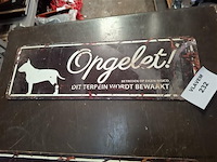 Metalen bord - afbeelding 1 van  1