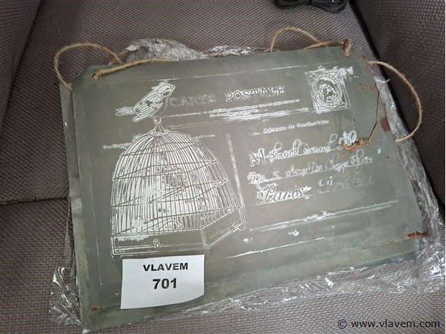 Metalen bord - afbeelding 1 van  1