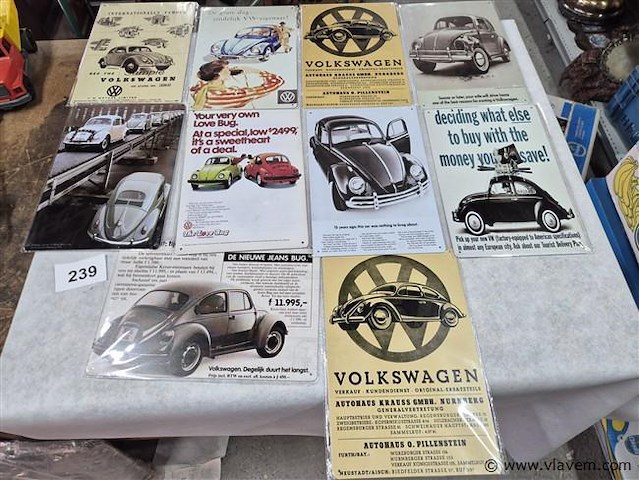 Metalen borden 10 stuks - afbeelding 1 van  3