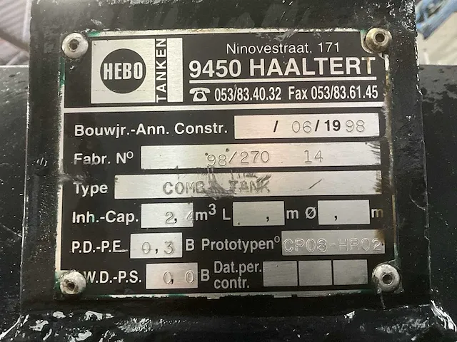 Metalen brandstoftank hebo - afbeelding 2 van  6