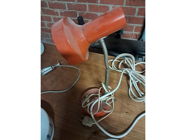 Metalen bureau lamp vintage ø 120mm h 400mm - afbeelding 1 van  2