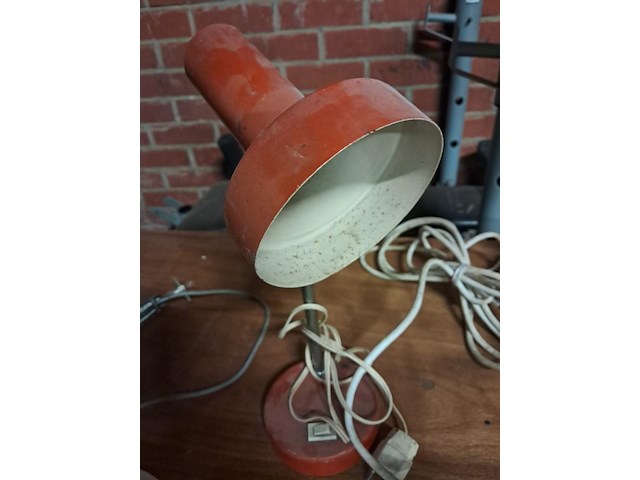 Metalen bureau lamp vintage ø 120mm h 400mm - afbeelding 2 van  2