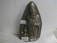 Metalen chocolade gietmal sint figuur - afbeelding 2 van  5