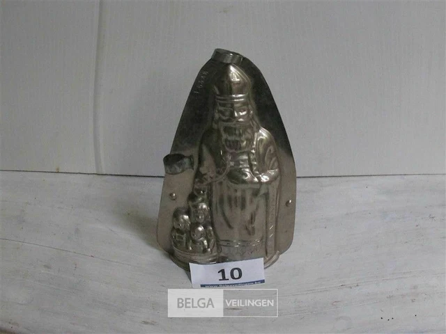 Metalen chocolade gietmal sint figuur - afbeelding 1 van  6