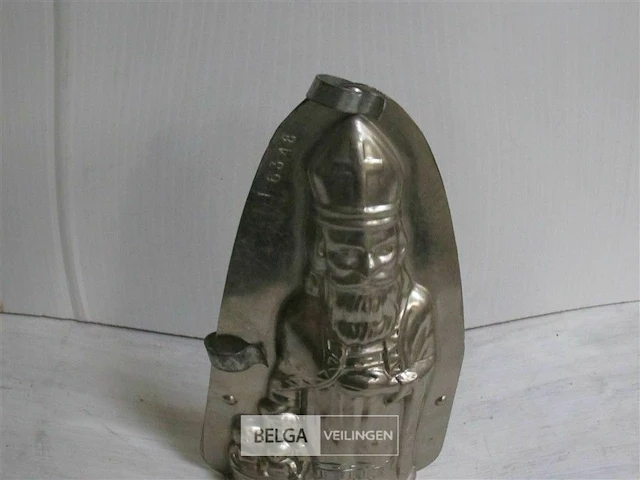 Metalen chocolade gietmal sint figuur - afbeelding 2 van  6