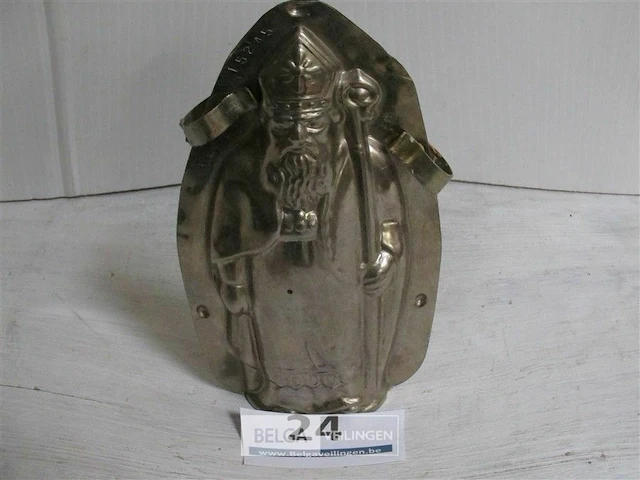 Metalen chocolade gietmal sint figuur - afbeelding 2 van  5