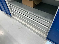 Metalen cp werkkast met inhoud + treston werktafel - afbeelding 23 van  27