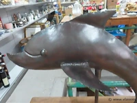 Metalen dolfijn h58cm - afbeelding 2 van  3
