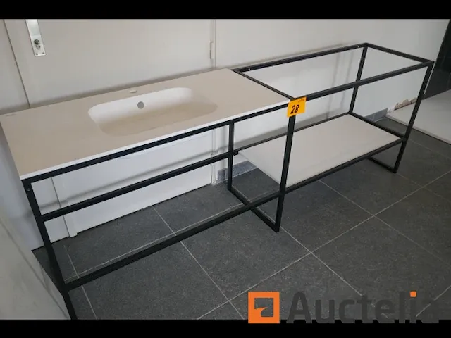 Metalen frame voor badkamermeubel + lavabo - afbeelding 3 van  4