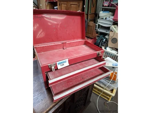 Metalen gereedschapskoffer - afbeelding 1 van  2