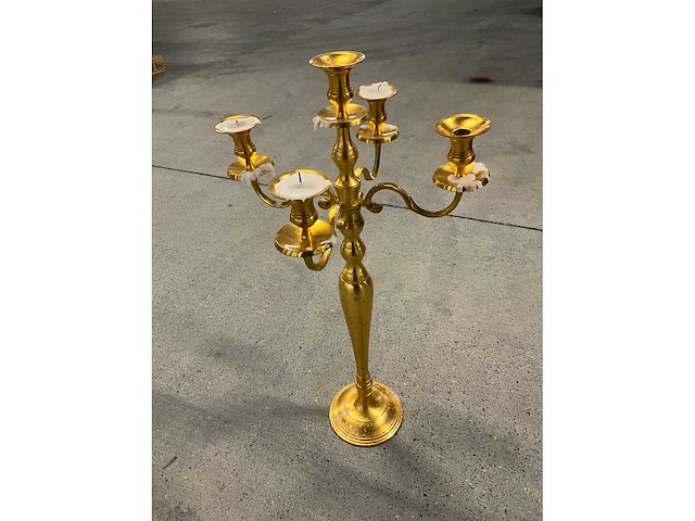 Metalen kandelaars (12x) - afbeelding 2 van  3