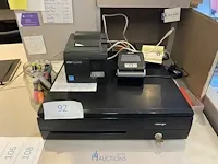 Metalen kassalade, ticketprinter en biljettenscanner - afbeelding 1 van  6