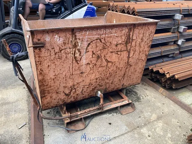Metalen kip-container - afbeelding 1 van  2