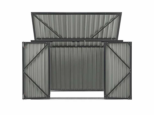 Metalen kistbekleding met grote deuren 1,9 m² - afbeelding 5 van  7