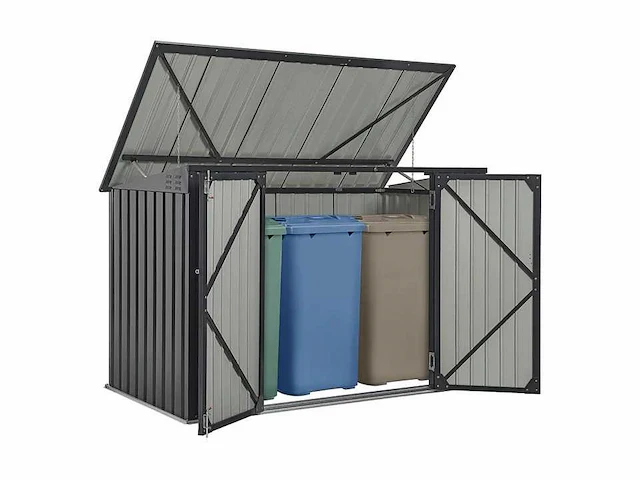 Metalen kistbekleding met grote deuren 1,9 m² - afbeelding 6 van  7
